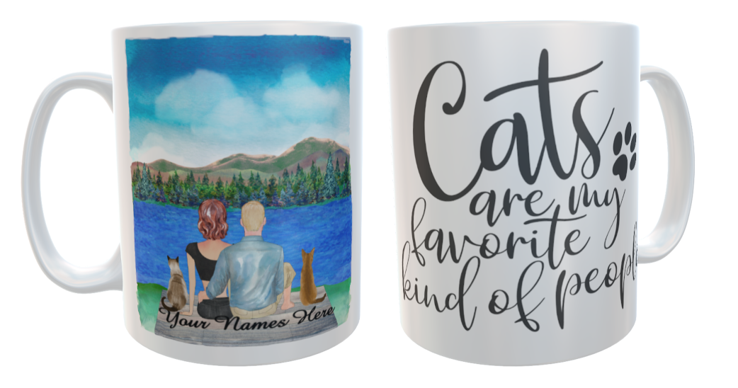 Cat Ceramic Mug, Custom Cat Mug